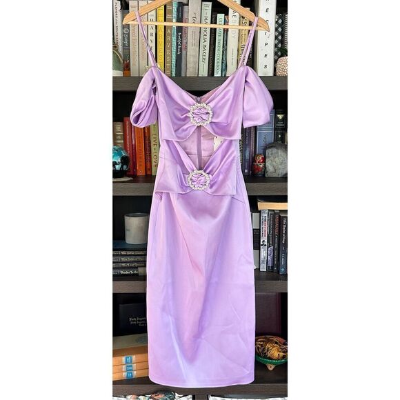 NWOT Gigii’s June Dress In Lilac Purple Size Large **Flawed** - Picture 3 of 8